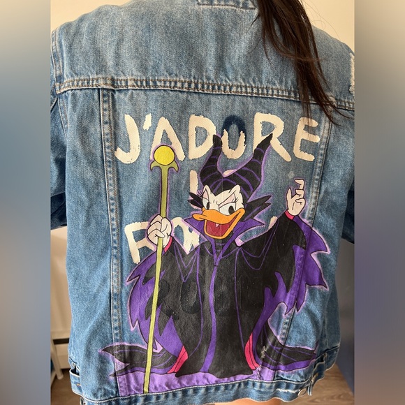 Forever 21 Womens Large Denim Jacket~Rock n Roll - Picture 1 of 13